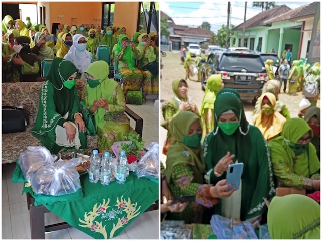 Hj Kasih Fajarini, Ketua TP PKK, di Peringatan Harlah Muslimat NU Jember 